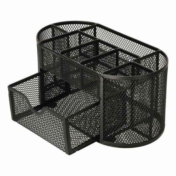 Organizér na kancelárske potreby kovový - 9 priehradiek
