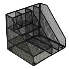 Organizator de birou metalic - 6 compartimente - 