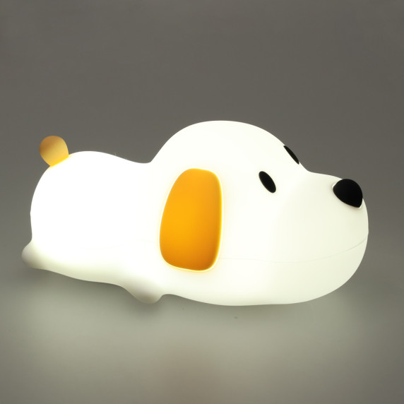 Lampă de noapte din silicon pentru copii -   PAPA PUPPY - cățel  15,5 cm