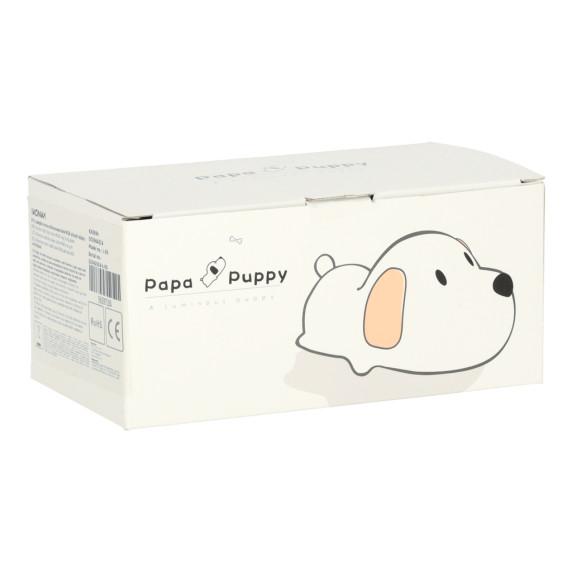 Lampă de noapte din silicon pentru copii -   PAPA PUPPY - cățel  15,5 cm