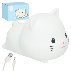 Lampă de noapte din silicon pentru copii -   PAPA CAT - pisică 15,5 cm - 