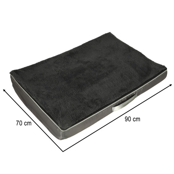 Ortopedický pelech pre psa 90 x 70 x 10 cm - tmavosivý