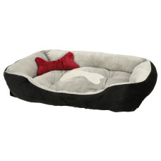 Kutyafekhely 60x45x15cm Inlea4Fun DOG BED 51590 - Fekete/fehér - 