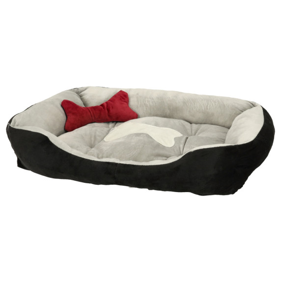 Kutyafekhely 60x45x15cm Inlea4Fun DOG BED 51590 - Fekete/fehér