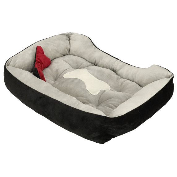 Kutyafekhely 60x45x15cm Inlea4Fun DOG BED 51590 - Fekete/fehér