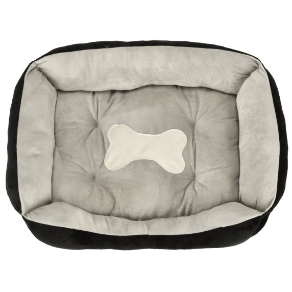 Kutyafekhely 60x45x15cm Inlea4Fun DOG BED 51590 - Fekete/fehér