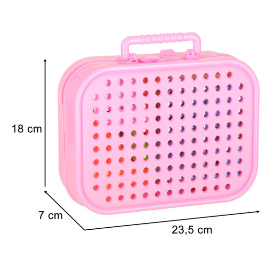 Építő kreatív készlet csavarhúzóval 285 darabos SCREW PUZZLE BOX Unicorn - rózsaszín