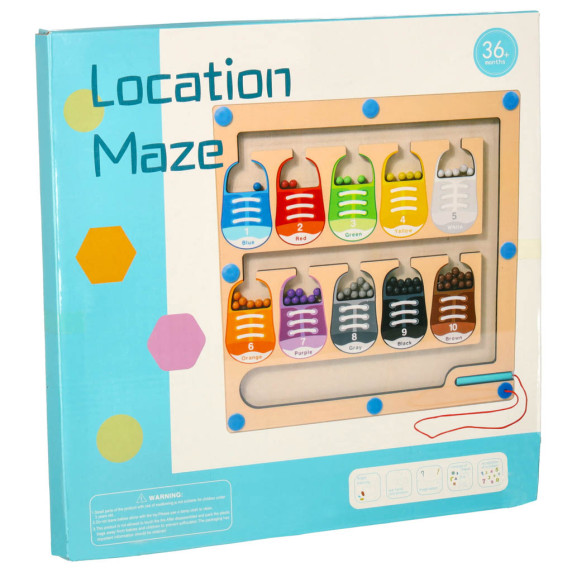 Náučná tabuľa s farebnými topánkami Inlea4Fun LOCATION MAZE