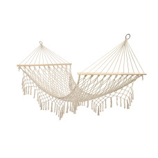 Kerti függőágy hálós rojtos 200 cm Inlea4Home BOHO - Ekrü - 