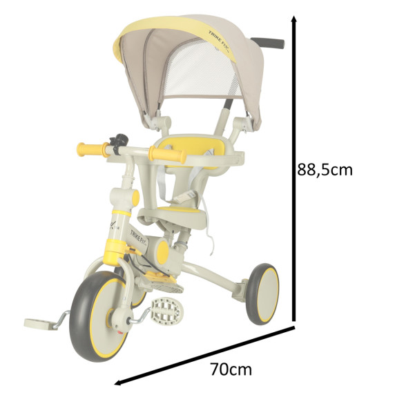 Tricikli Inlea4Fun TRIKE FIX V4 - Szürke/sárga