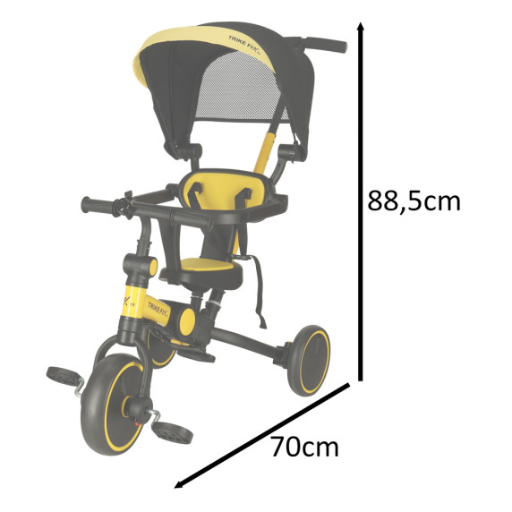 Tricikli TRIKE FIX V4 - Sárga/fekete