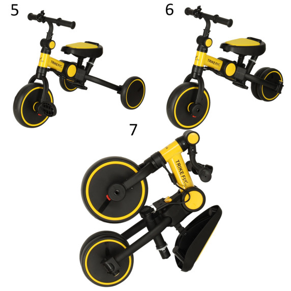 Tricikli TRIKE FIX V4 - Sárga/fekete