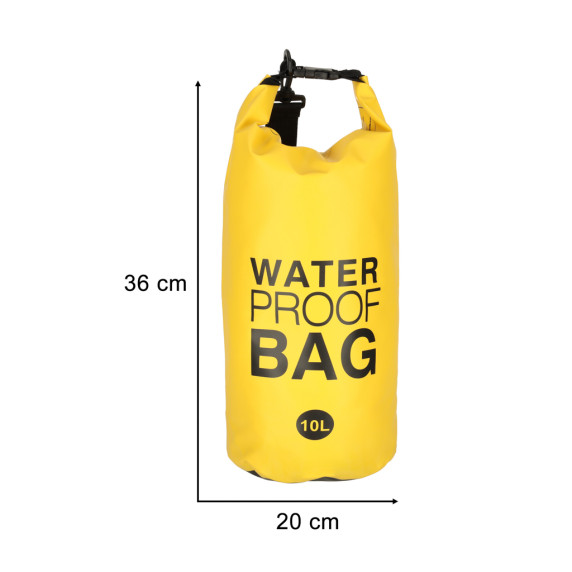 Nepremokavý vak 10 l Water proof bag - žltý