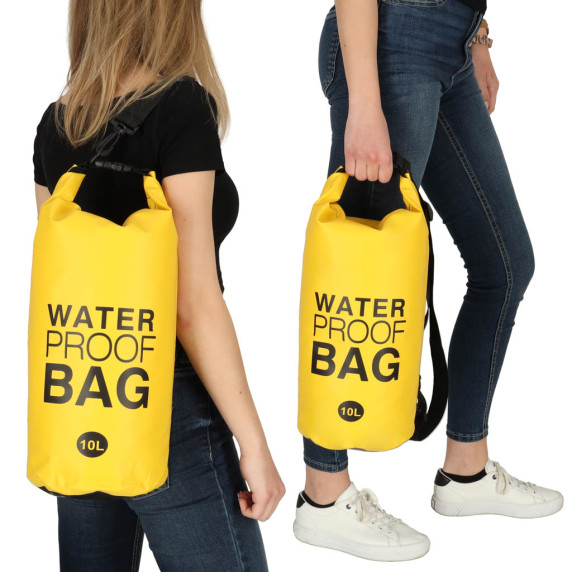 Nepremokavý vak 10 l Water proof bag - žltý