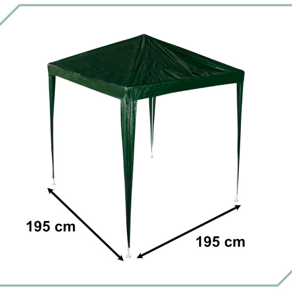 Kerti sátor, rendezvény pavilon 2x2 m - Sötétzöld