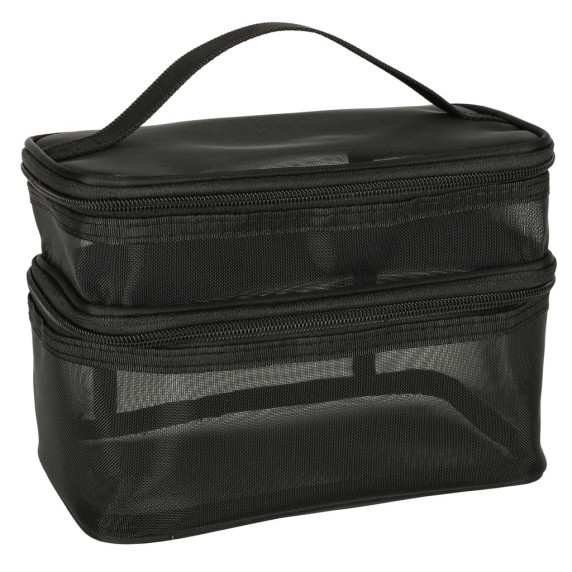 Geantă cosmetică de călătorie -  21 x 13,5 x 14 cm - negru