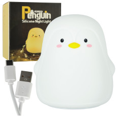 Veioză pentru copii din silicon - pinguin - PENGUIN - 