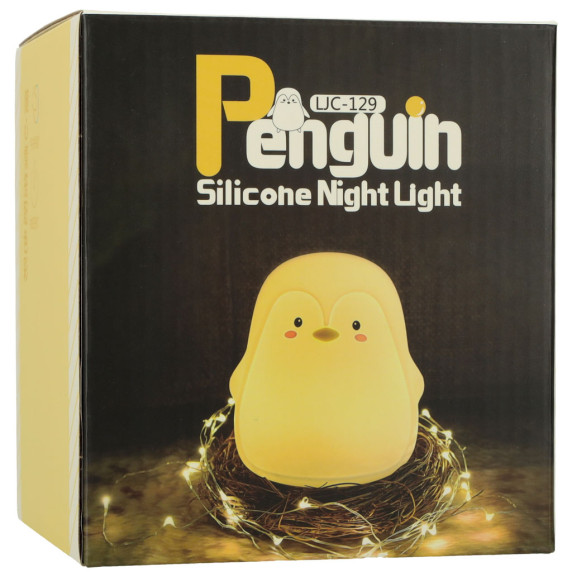 Veioză pentru copii din silicon - pinguin - PENGUIN