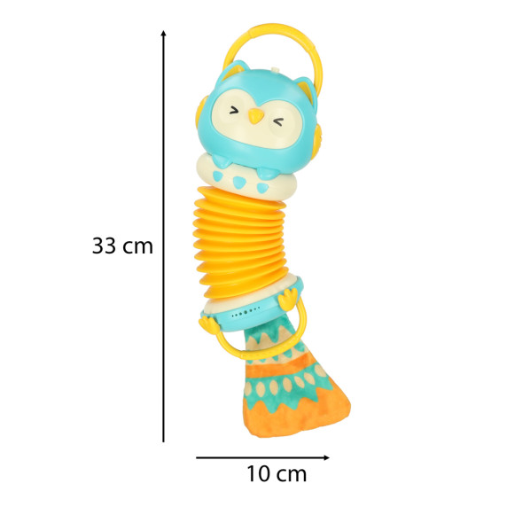 Acordeon pentru copii - bufniță - Inlea4Fun BABY OWL ACCORDION - albastru