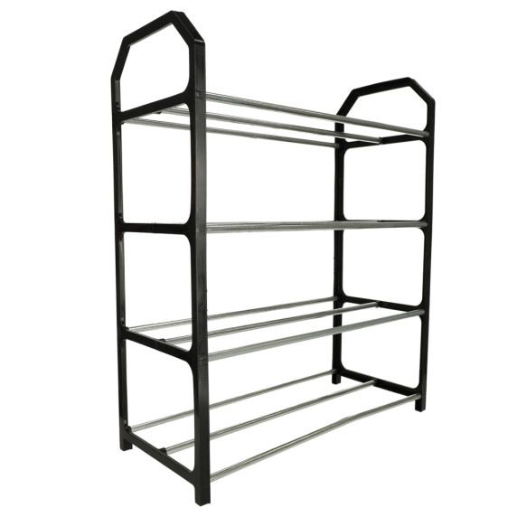 Cipőállvány 4 szintes SHOE RACK - Fekete