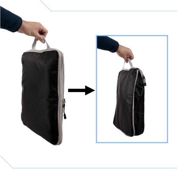 Set organizator pentru valize, genți de călătorie 3 piese - negru
