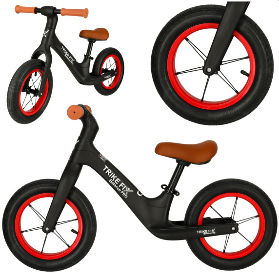 Bicicletă echilibru pentru copii - negru - TRIKE FIX Balance PRO