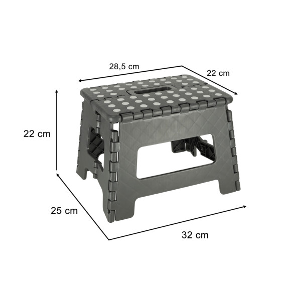Scaun pliabil 22cm  - gri închis