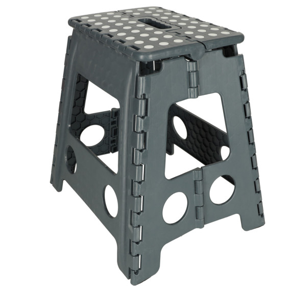 Scaun pliabil antiderapant 39cm - gri închis