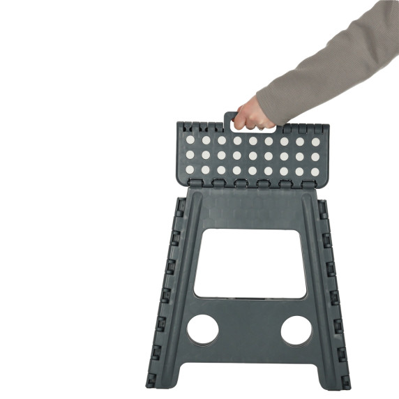 Scaun pliabil antiderapant 39cm - gri închis