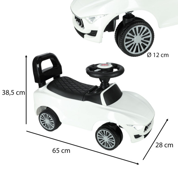 Mașină pentru copii cu efecte sonore și luminoase - Inlea4Fun BABY CAR - alb