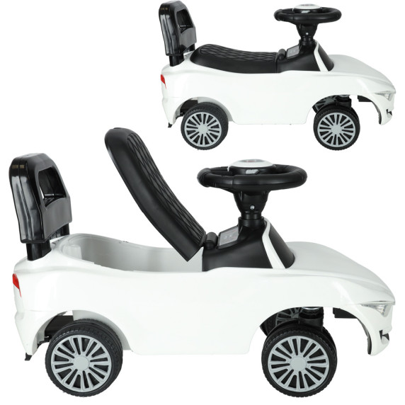 Mașină pentru copii cu efecte sonore și luminoase - Inlea4Fun BABY CAR - alb