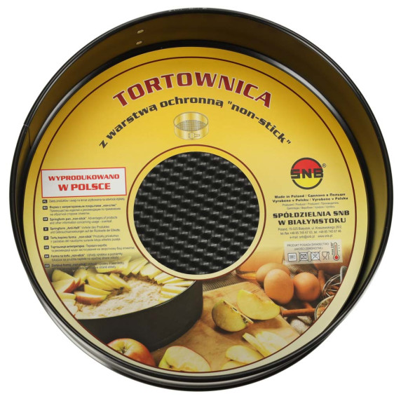 Tavă de copt cu margine detașabilă - 24 cm - negru
