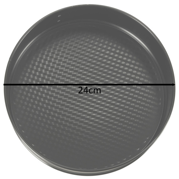 Tavă de copt cu margine detașabilă - 24 cm - negru