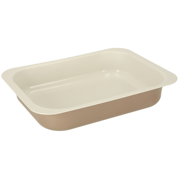 Tavă de copt - 29x22x6 cm BAKING TIN - maro/crem