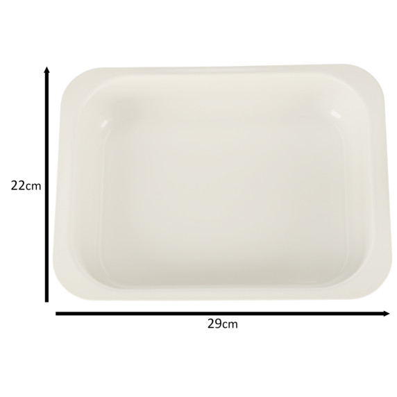 Tavă de copt - 29x22x6 cm BAKING TIN - maro/crem