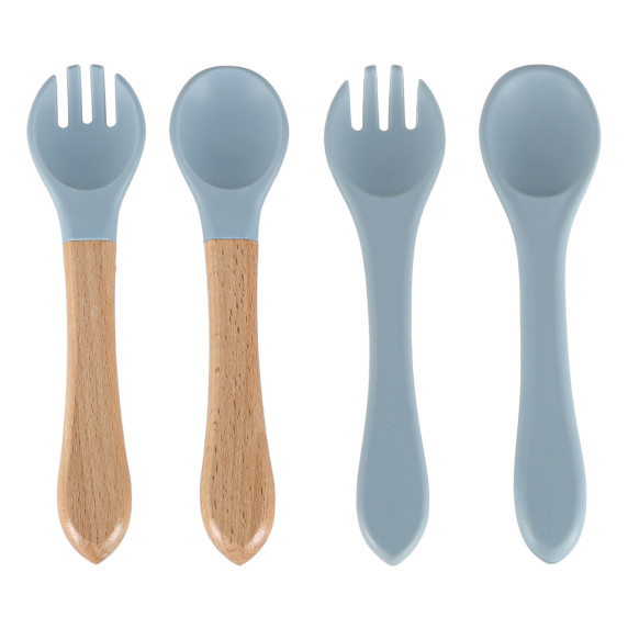 Szilikon baba étkező szett 9 darabos Inlea4Home - Kék