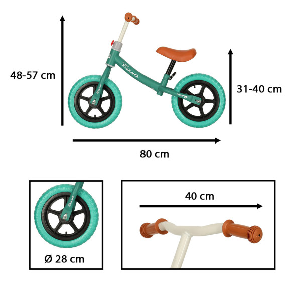 Futóbicikli TRIKE FIX Balance - türkiz