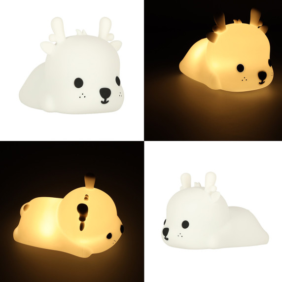 Detská nočná LED lampa silikónová LOOK BEST - jeleň