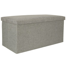 Skladací puf s úložným priestorom 76 x 38 x 38 cm Inlea4Home - sivý - 