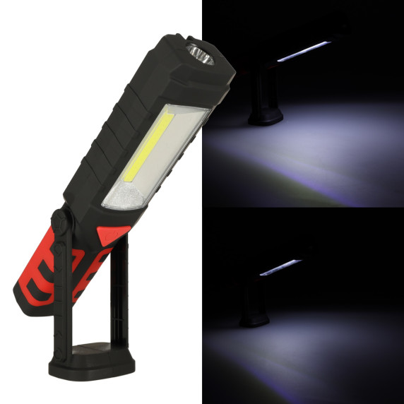 Lampă/lanternă de atelier 3 în1 - USB COB cu baterie reîncărcabilă 1200 mAh 200 lm