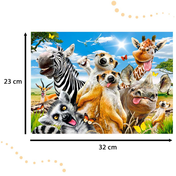 Detské puzzle Africké zvieratá 260 dielikov CASTORLAND African Selfie