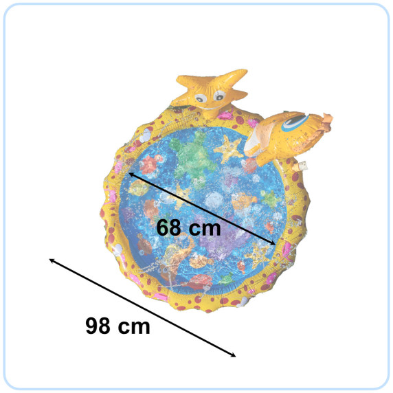 Viziszőnyeg szökőkúttal 96 x 55 cm - csikóhal, tengeri csillag