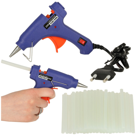 Lepiaca pištoľ + 62 lepiacich tyčiniek Glue Gun