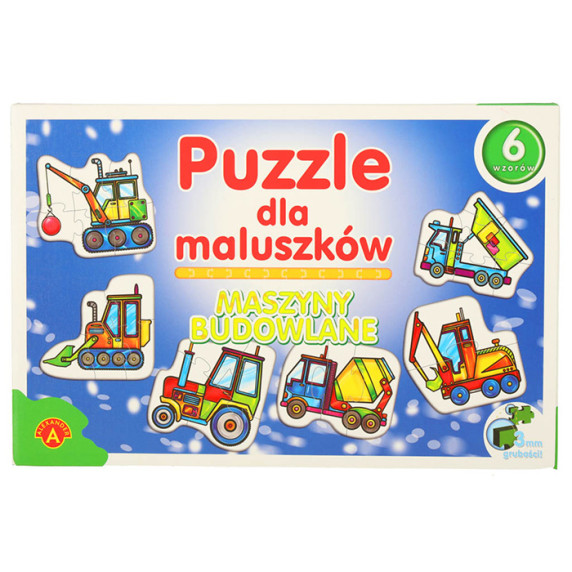 Puzzle pentru copii mici - mașini de construcții 