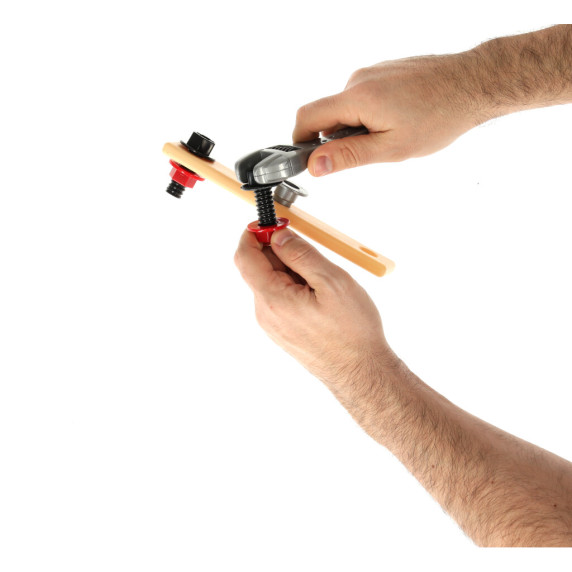 Detské náradie v žltej taške s popruhom 23 prvkov Inlea4Fun ENGINEER´S TOOL BAG