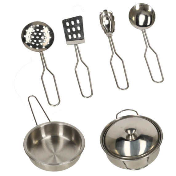 Bucătărie din lemn pentru copii – Inlea4Fun WOODEN KITCHEN  –  albă