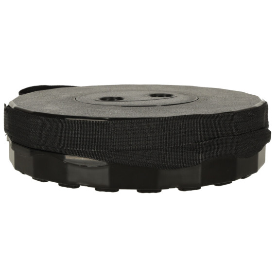 Scaun rotund telescopic pentru camping - negru
