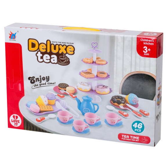Detská čajová súprava 46 prvkov Inlea4Fun DELUXE TEA