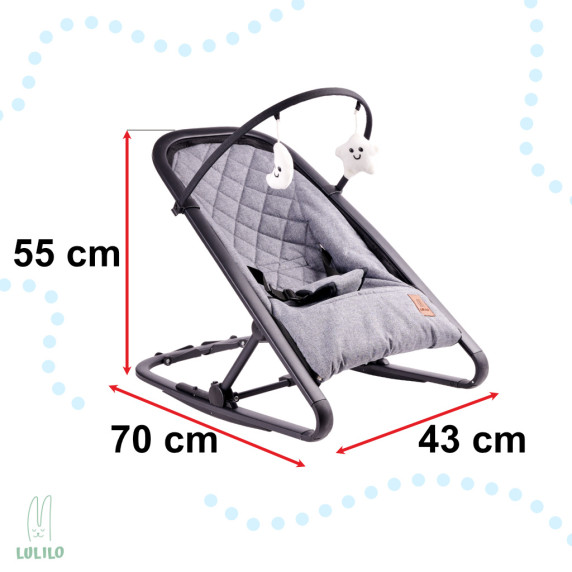 Scaun balansoar pentru bebeluși - LULILO ROKULO + jucării