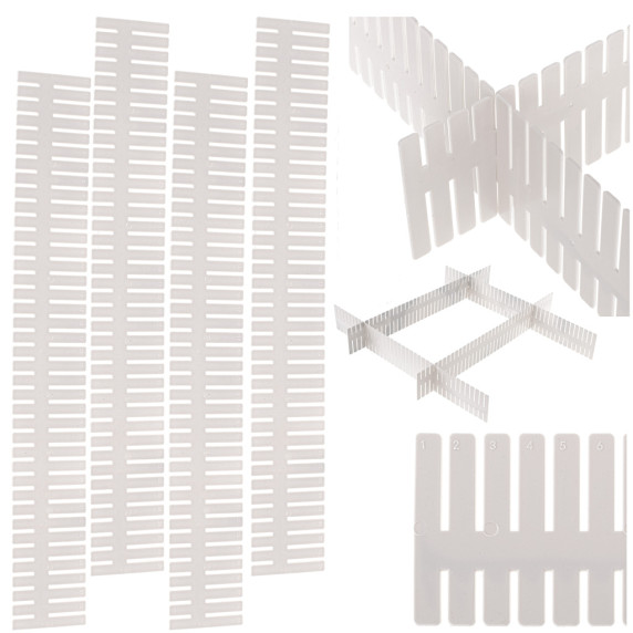 Organizator cu separatoare pentru sertare - 4 buc Inlea4Fun - Bej